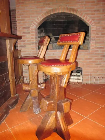 13-hrastove rustikalne barske stolica