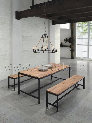 Industrial chic stol i klupa
