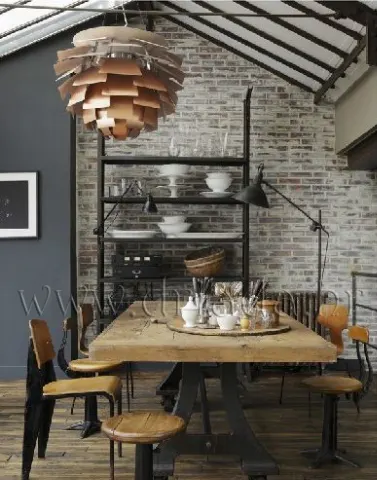 Industrial chic stol i stolice