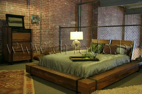 Industrial chic spavaća soba